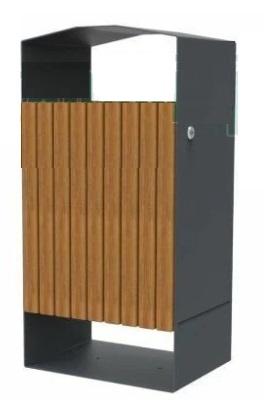 Урна уличная "ВОХ" 400х300х790мм