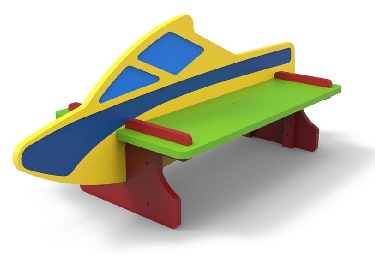 Лавочка детская "Моторная лодка" Л-10 1525х625х640мм